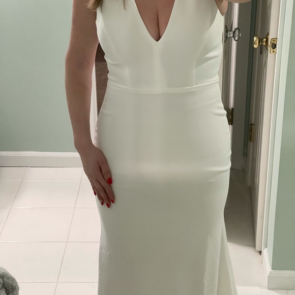 Anthropologie x BHLDN Jones V-neck Crepe Dress - Picture 11 of 16